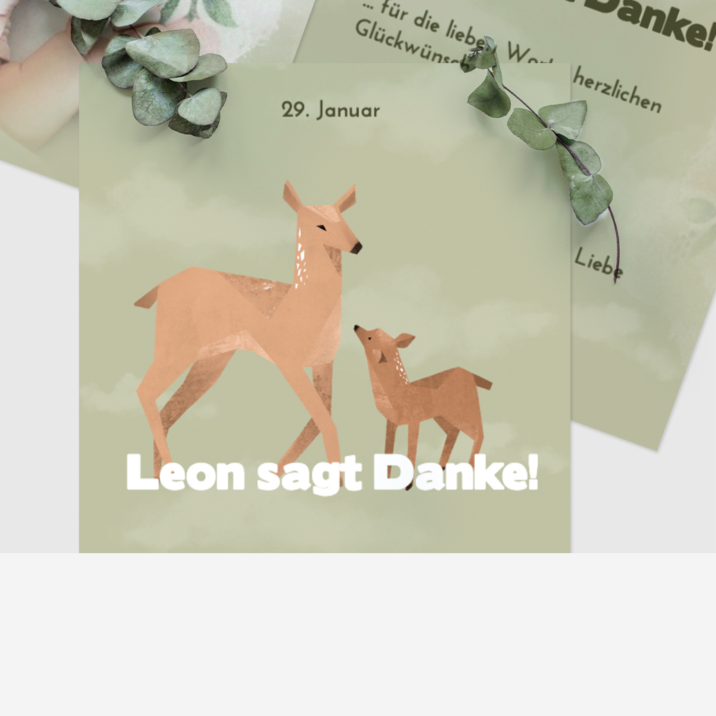 Dankeskarten Geburt