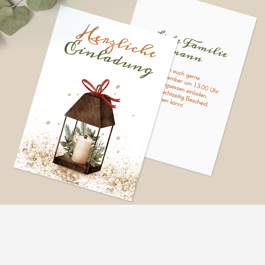 Einladungskarten Weihnachten
